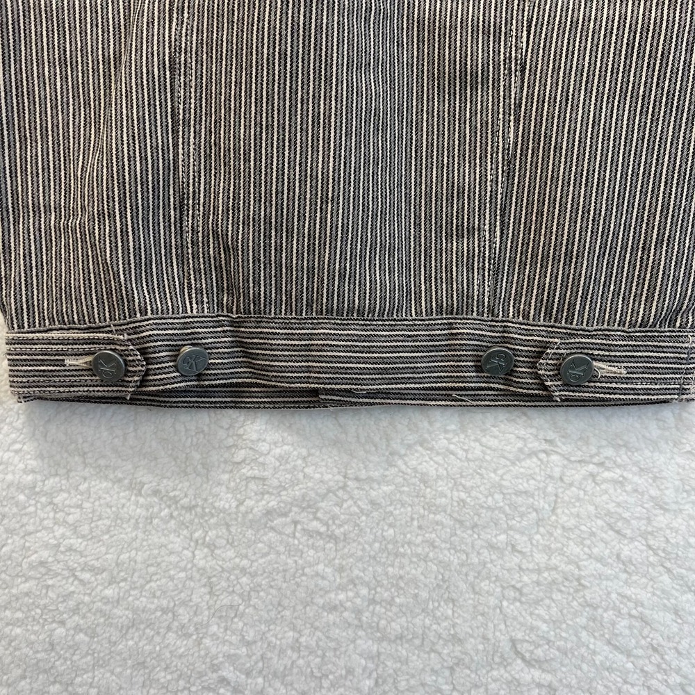 Calvin Klein Jeans Pinstripe Denim Vest Women's Size M‎ Trucker Style Sleeveless - Picture 8 of 12